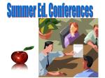 summer ed conferences